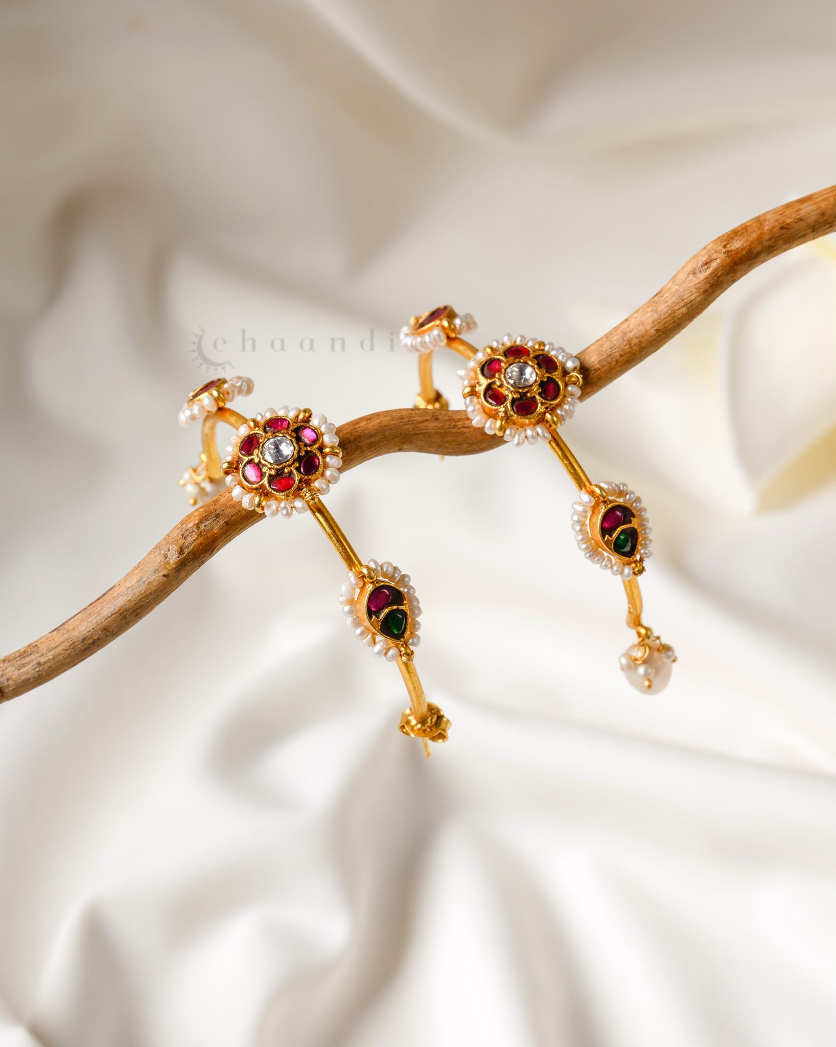 Gold Polish Silver Earrings CHE2017