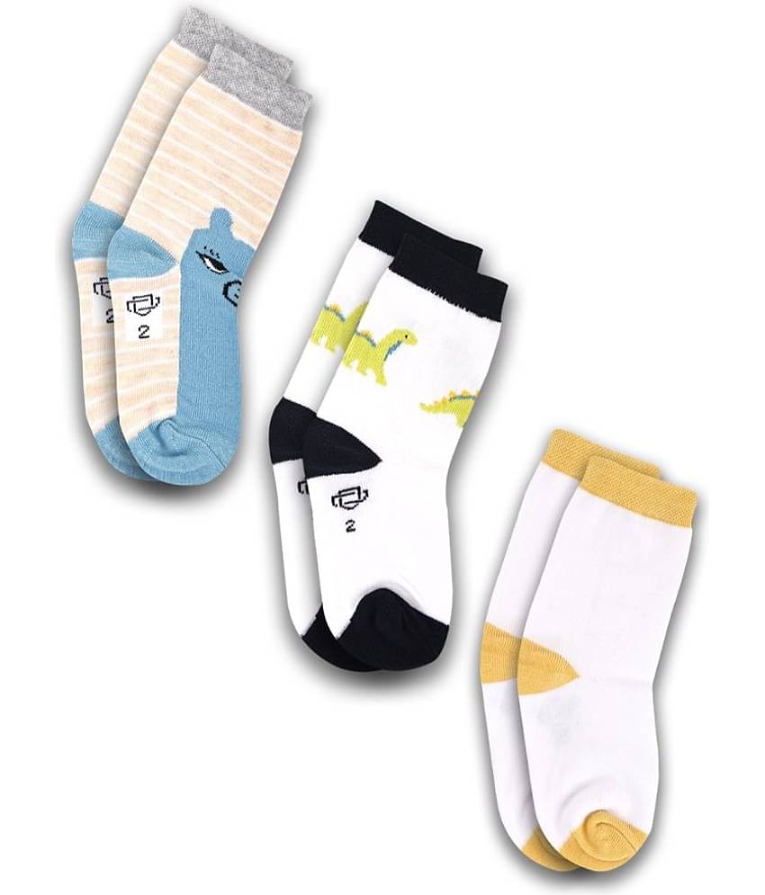 Dollar Socks Multicolor Cotton Blend Boy's Ankle Length Socks ( Pack of 3 )