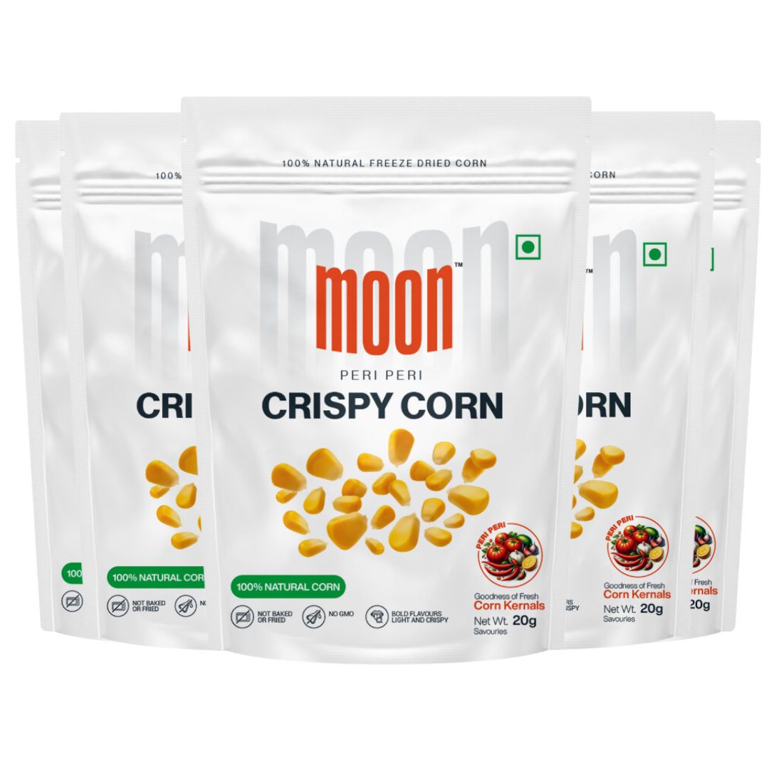 Moon Peri Peri Crispy Corn, 20 gm - Pack of 5