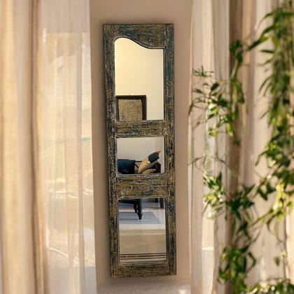The Long Paneled Vintage Mirror  : Aaina 31