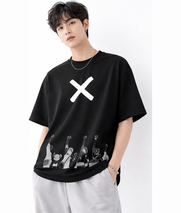 attitude start of fashion Pack of 1 Polyester Regular Fit Men's T-Shirt ( Black )