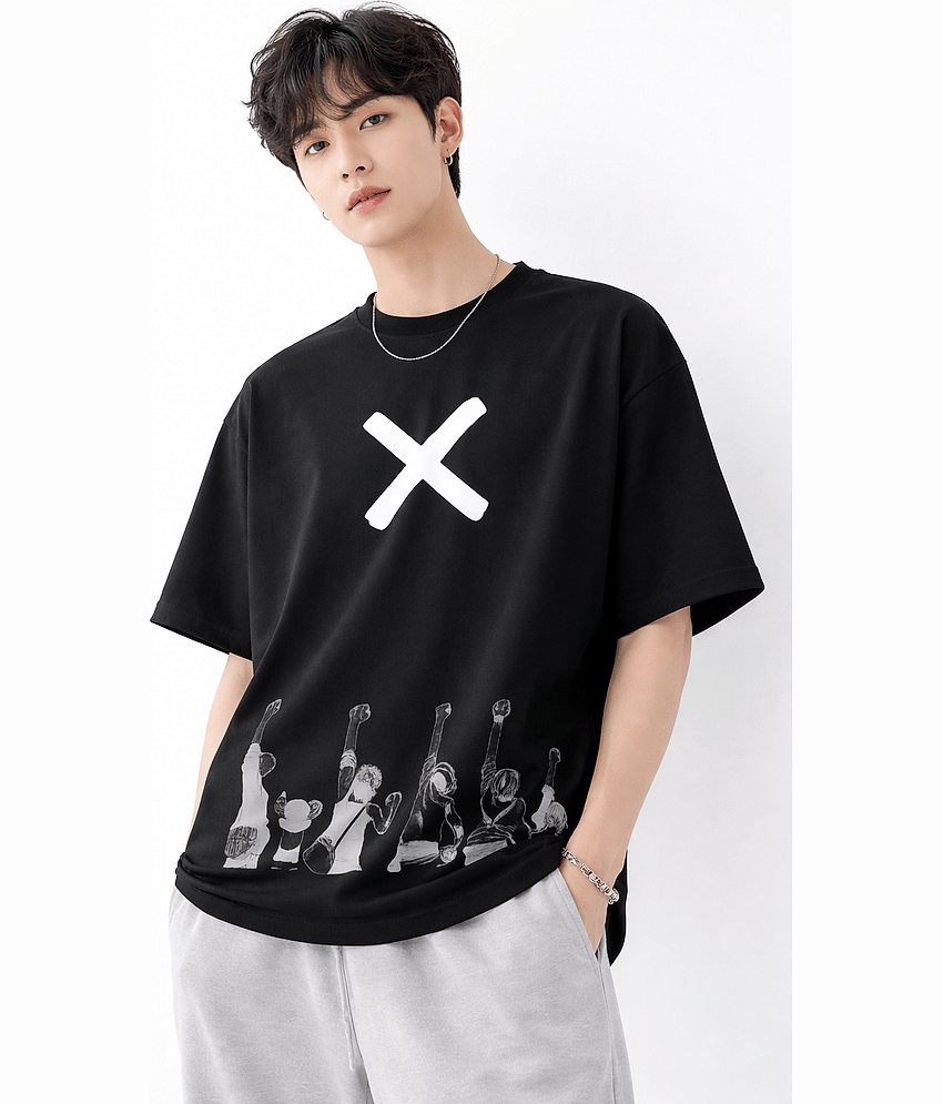 attitude start of fashion Pack of 1 Polyester Regular Fit Men's T-Shirt ( Black )