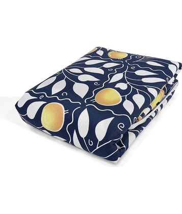 DIVINE CASA Single Cotton Blue Abstract Dohar