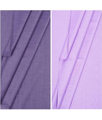 KUNDAN SULZ GWALIOR Purple Cotton Blend Unstitched Shirt pc