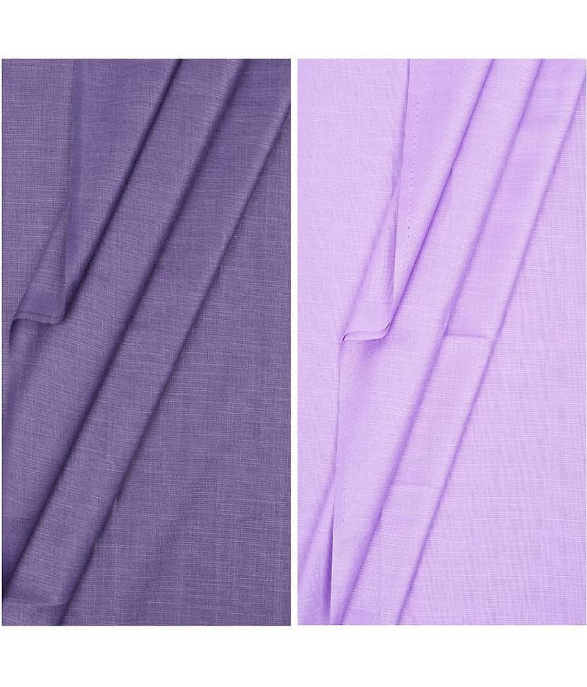 KUNDAN SULZ GWALIOR Purple Cotton Blend Unstitched Shirt pc