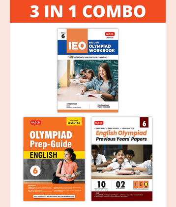 MTG International English Olympiad (IEO) Workbook, Prep-Guide & Previous Years Papers (PYQs) with Mock Test Paper Class 6 - SOF Olympiad Books For 2024-25 Exam (Set of 3 Books)