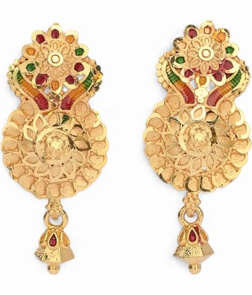 AanyaCentric Gold Chandbalis Earrings ( Pack of 1 )