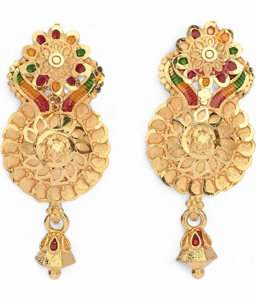 AanyaCentric Gold Chandbalis Earrings ( Pack of 1 )