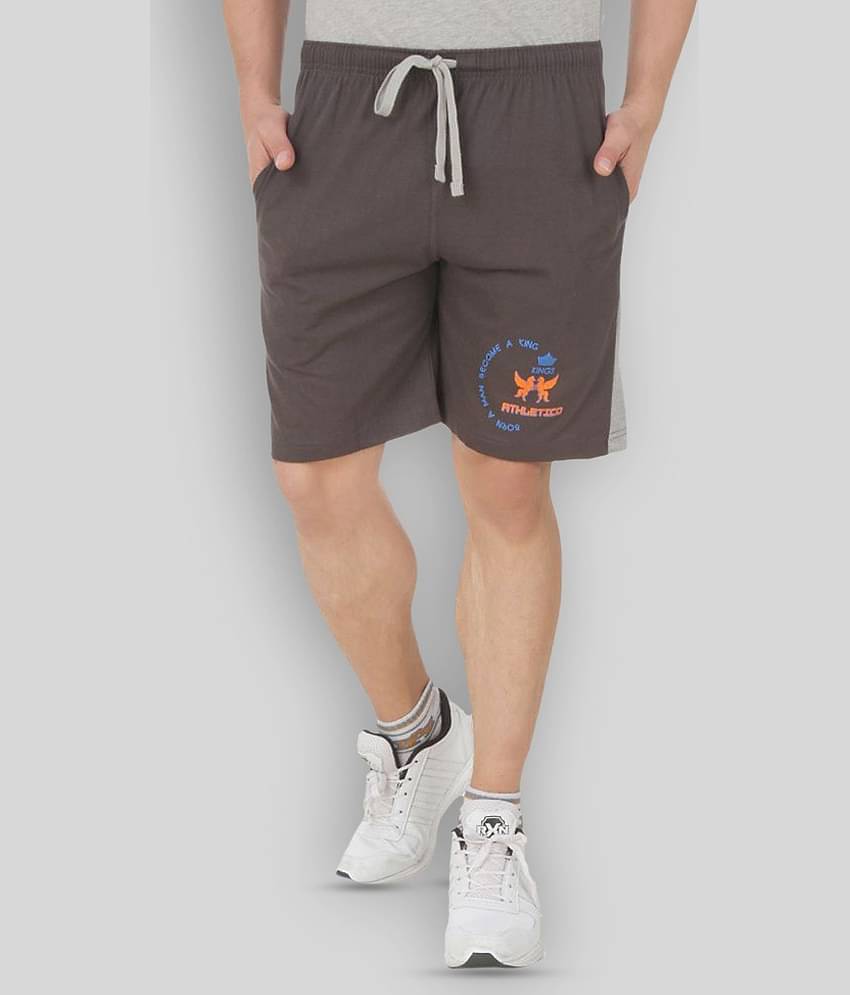 Athletico - Brown Cotton Blend Men's Shorts ( Pack of 1 )