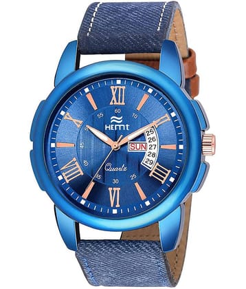 Hemt Blue Leather Analog Men's Watch