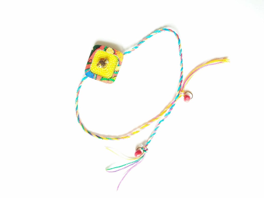 Good Luck Diamond Shaped Rakhi