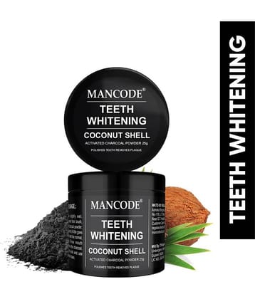 Mancode Activated Charcoal Teeth Whitening Powder 25 gm