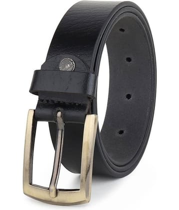 SUNSHOPPING - Black 100% Leather Men's Formal Belt ( Pack of 1 )