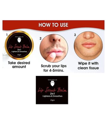 UrbanMooch Lip Scrub Balm Lightening and Brightening Dark Lips For Men Lip Balm red Red 50