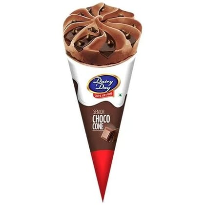 Dairy Day Senior Choco Cone Ice Cream - Rich & Creamy, 120 ml