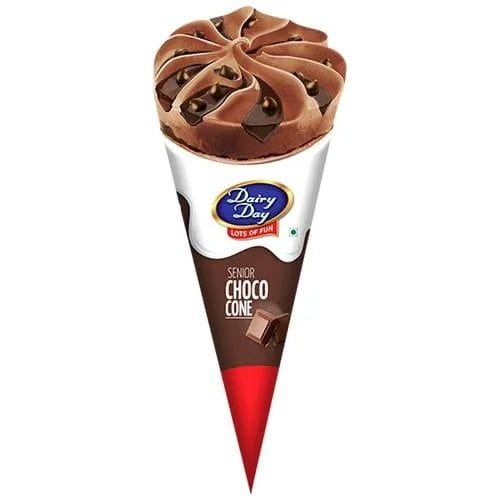 Dairy Day Senior Choco Cone Ice Cream - Rich & Creamy, 120 ml