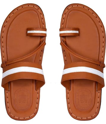 Style Height Tan Toe covered flip flop