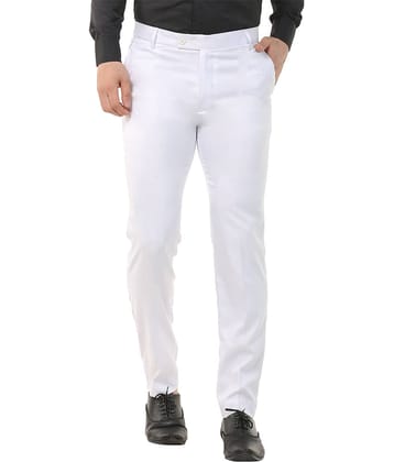 SAM AND JACK White Regular Formal Trouser ( Pack of 1 )