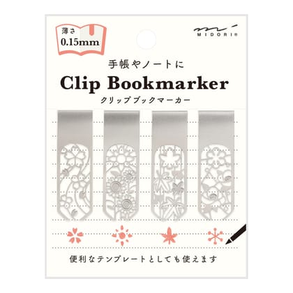 Midori Bookmarker Clip Flower A