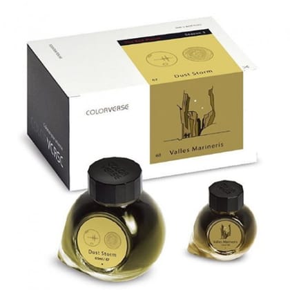 Colorverse Dust Storm - Light Brown - Valles Marineris - Brown - Fountain Pen Ink 67 - 68, Season 5, The Red Planet, 65ml - 15ml - 2 Bottle Set, Dye-Based, Nontoxic, Made In Korea