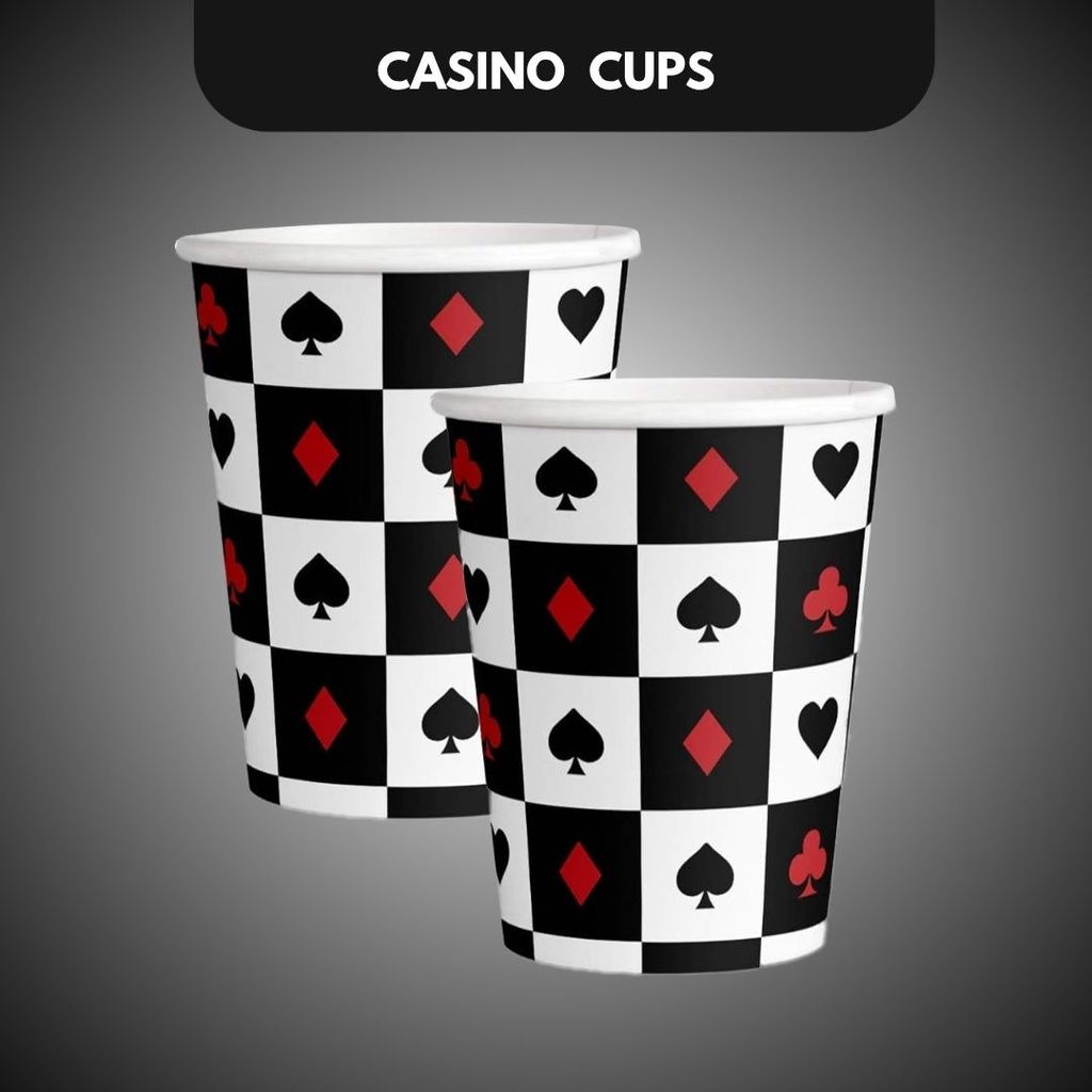 Casino Theme Paper Cups - 10PC - Party and Festive Needs | Buy online on ZillyBuy