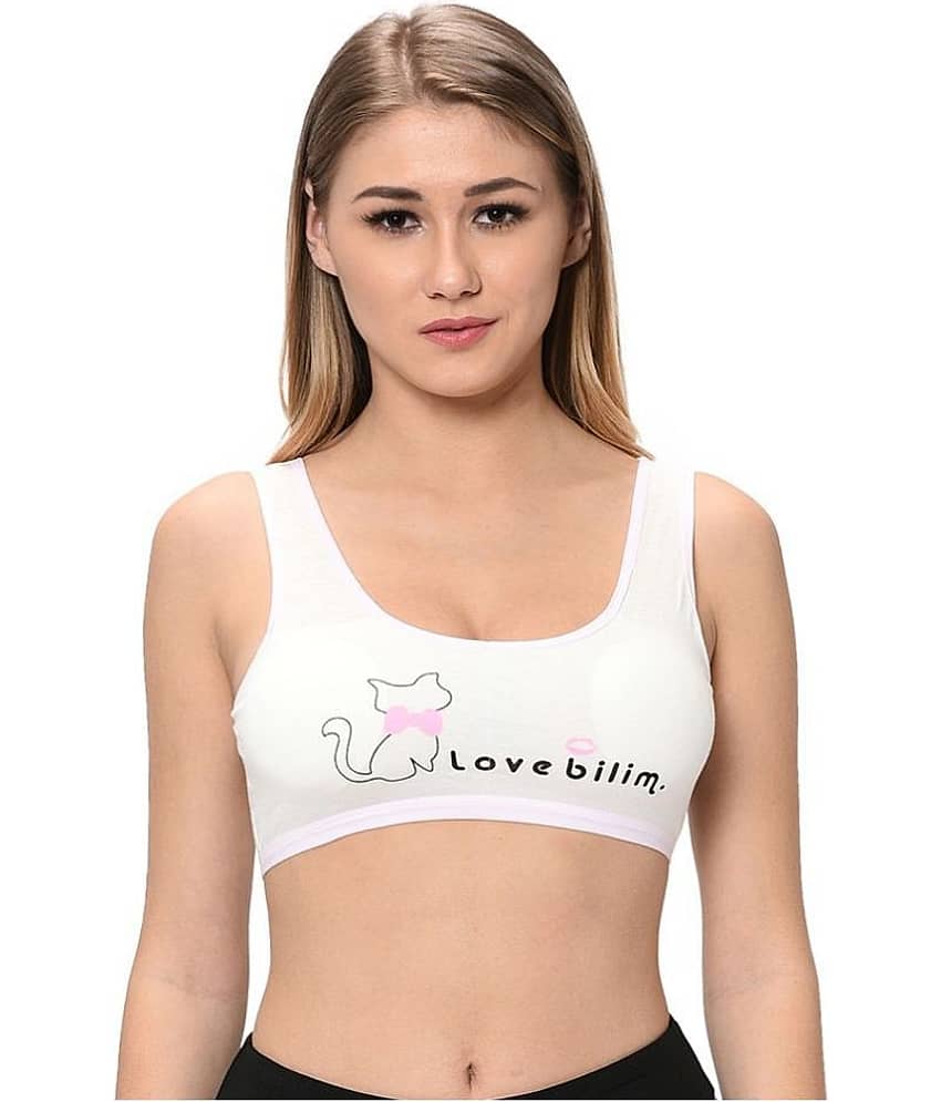 Elina - Yellow Cotton Padded Women's Sports Bra ( Pack of 1 )