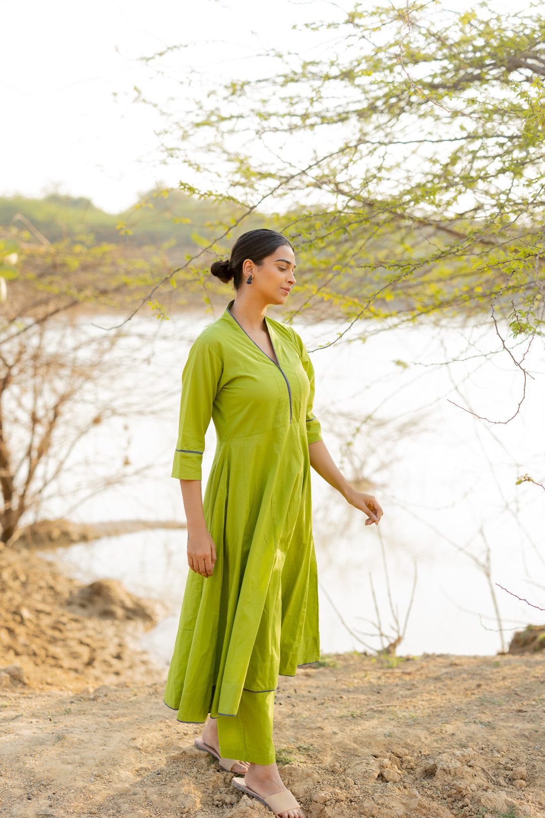 Green Pear Kalidaar Set-S