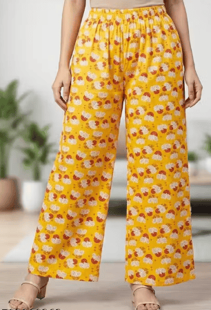 Dsmit Collection Trandy yellow color printed Palazzo