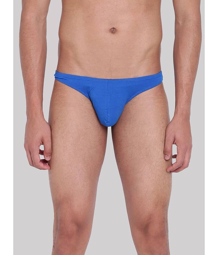 La Intimo Pack of 1 Cotton Blend Bikini For Men's ( Blue )