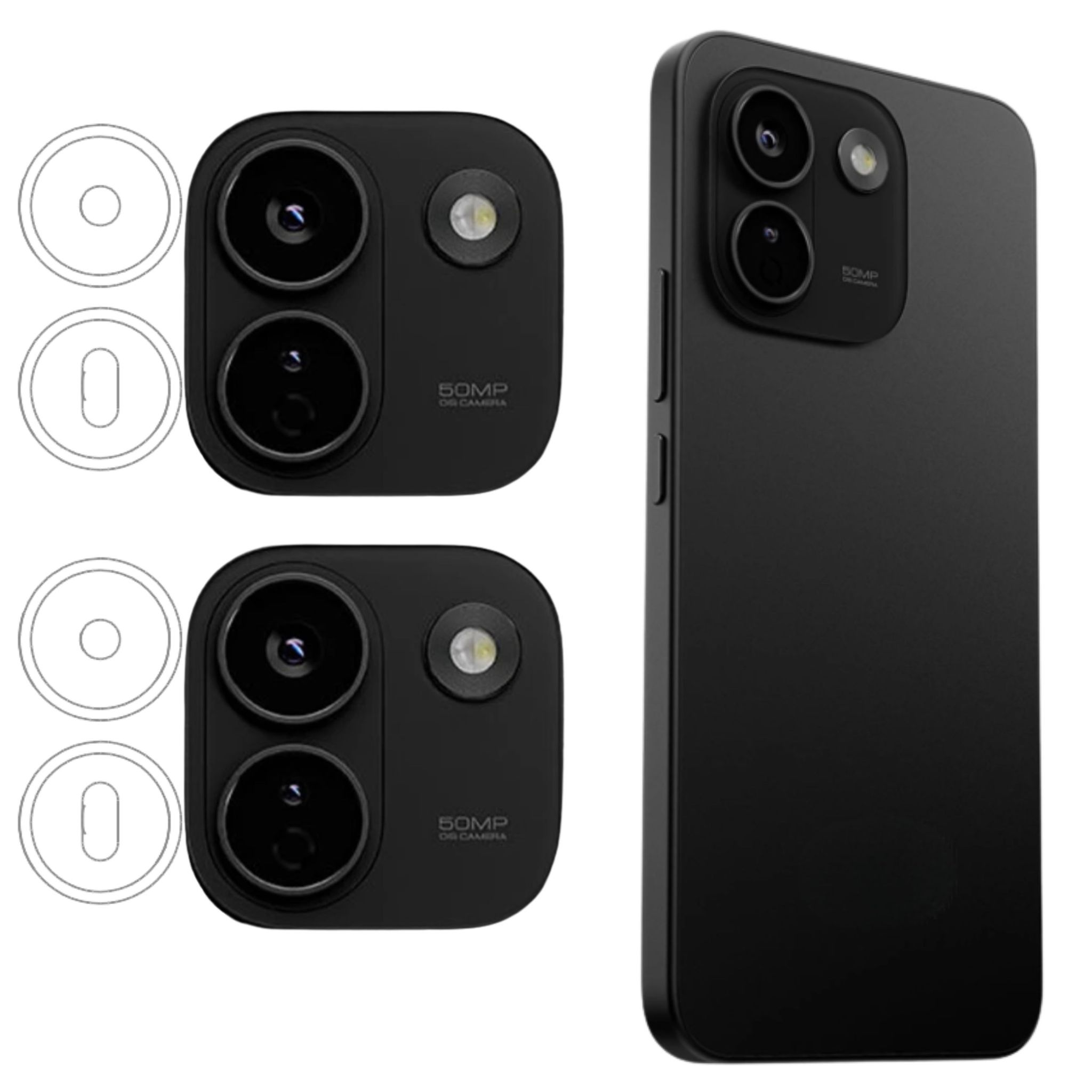 ISAAK Back Camera Lens Protector compatible for Poco X8 Power (Pack of 2)