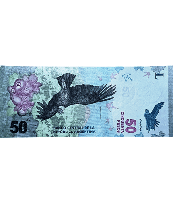 SUPER ANTIQUES GALLERY - ARGENTINA 50 PESOS NOTE IN TOP GRADE 1 Paper currency & Bank notes