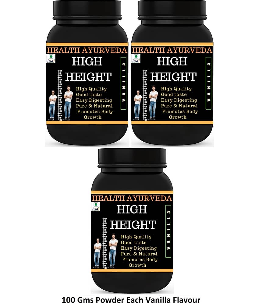 Health Ayurveda High Height Vanilla Flavour Powder 300 Gm Pack of 3