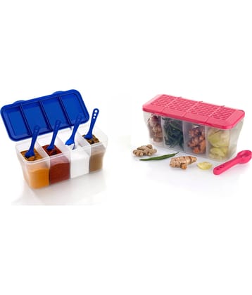 OFFYX - Spice Jar PET Multicolor Spice Container ( Set of 2 )