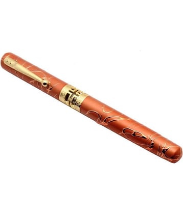 Stylish Dikawen Insight 18 CT Gold Plated Roller ball Pen - Saffron Orange