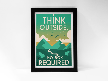 Unbox Your Brain Power with Quirky Poster