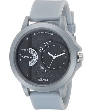 Aglance - Light Grey Silicon Analog Men's Watch
