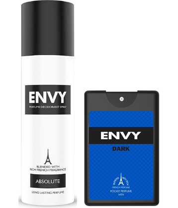 Envy Absolute Deodorant - 140ML & Dark Pocket Perfume - 18ML (Combo Pack of 2)