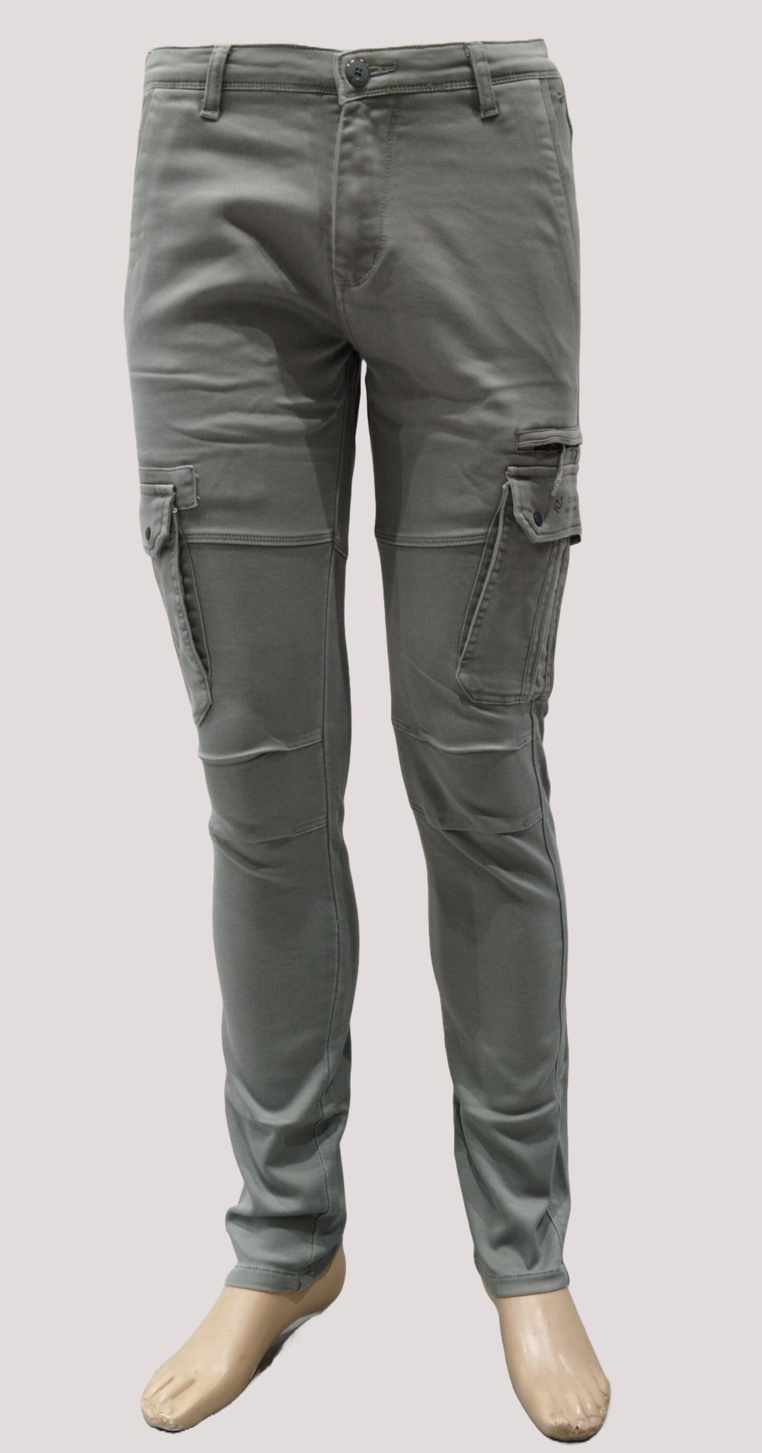 Mens Six Pocket Green Cargo Pant-CARGO-09-5 GRN / Green / 32