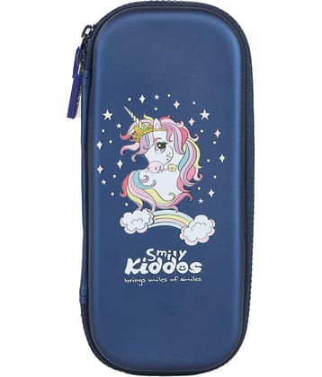 small pencil case unicorn Blue