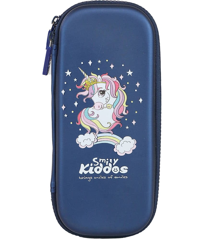 small pencil case unicorn Blue