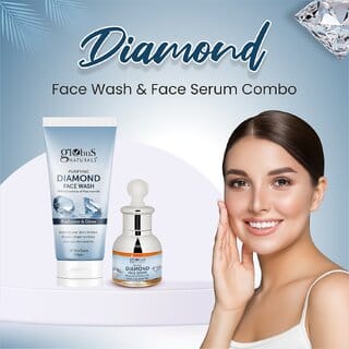 Globus Naturals Shine Boosting Diamond Face Care Combo - Face Wash & Face Serum