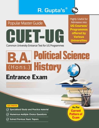 CUET-UG: B.A. (Hons.) Political Science/History Entrance Exam Guide [Paperback] [Oct 13, 2025] RPH Editorial Board