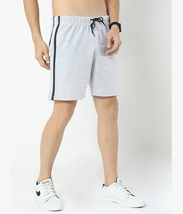 Ardeur - Grey Cotton Blend Men's Shorts ( Pack of 1 )