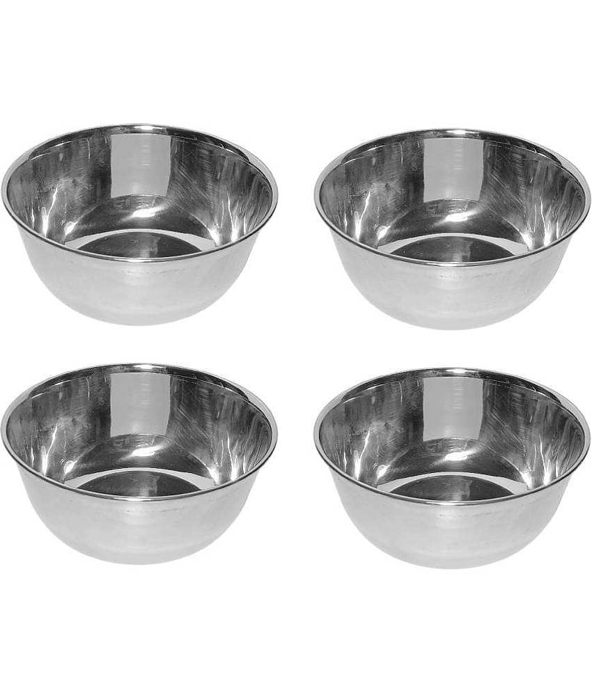 A & H ENTERPRISES - Stainless Steel Cereal Bowl 200 mL ( Set of 4 )