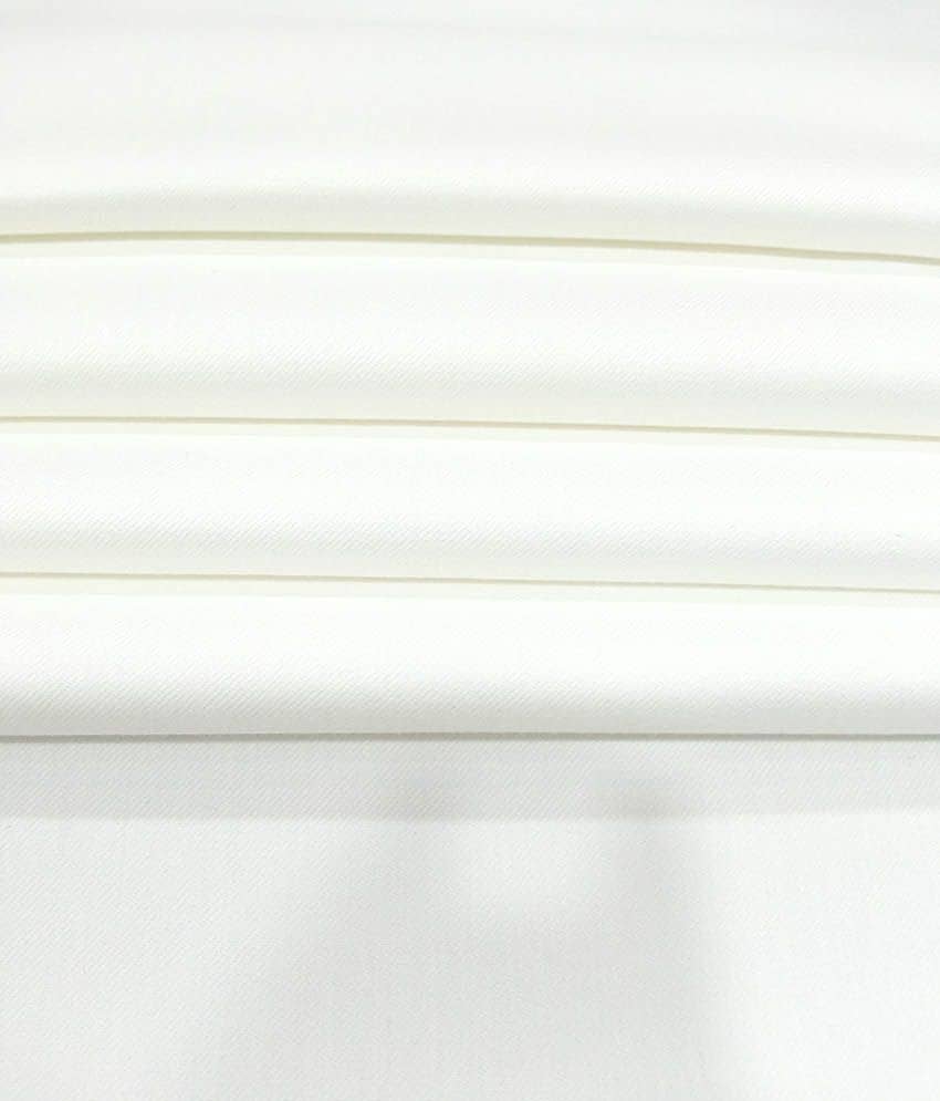 Raymond White Poly Blend Unstitched Shirt pc