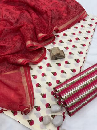 Cotton Suit With Kota Doriya Dupatta