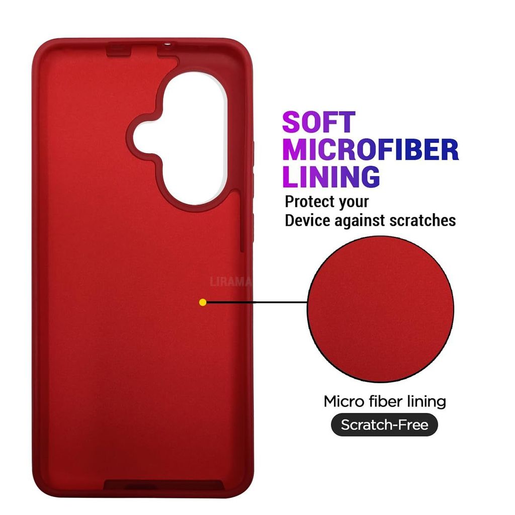 LIRAMARK Liquid Silicone Soft Back Cover Case for Oneplus Nord 3 5G