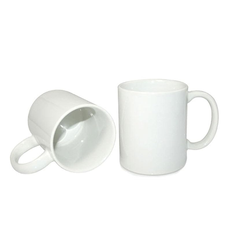 Off White Ceramic Coffee Cup, 300 ML, Set of 2 Ceramic Coffee Mugs with Large Handle for Man, Woman Classic Tea Mug for Cappuccino, Latte, Cocoa, Milk