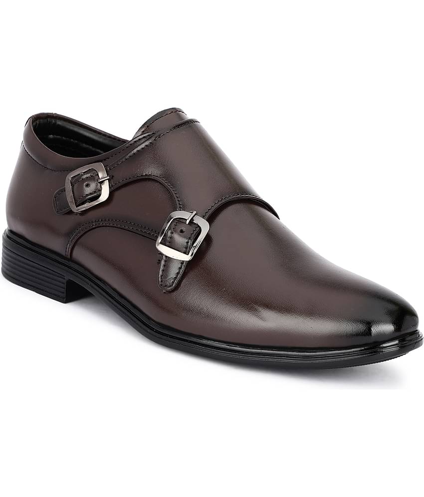 Buxton - Black Men's Monk Strap Formal Shoes