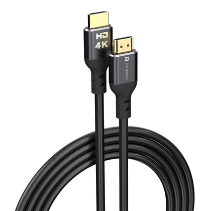 Portronics Konnect Stream 4Kat60Hz HDMI to HDMI Cable (Grey)
